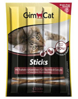 Gimcat Sticks Hindi Eti-Tavşanlı Yetişkin Kedi Ödül Çubuğu 4x50 gr