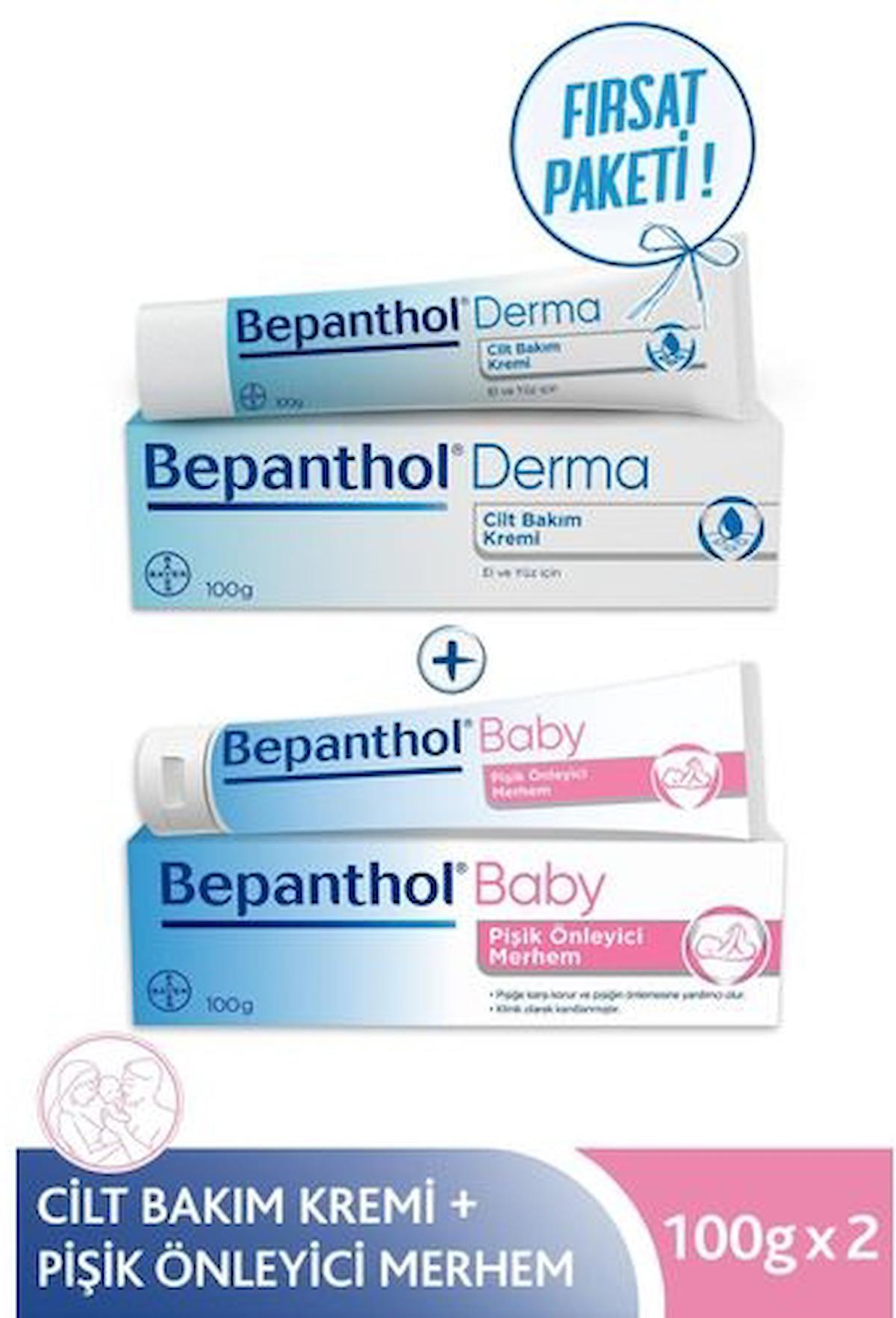 Bepanthol Baby Pişik Kremi 100 gr + Cilt Bakım Kremi 100 gr