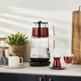 Homend Royaltea Elegant 1776H Cam Demlikli 1800 W Inox Çay Makinesi