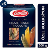Barilla Mezze Penne Tricolore Makarna 3x500 gr