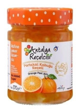 Antalya Reçelcisi Rafine Şeker İlavesiz Portakal Kabuğu Reçeli 370 gr
