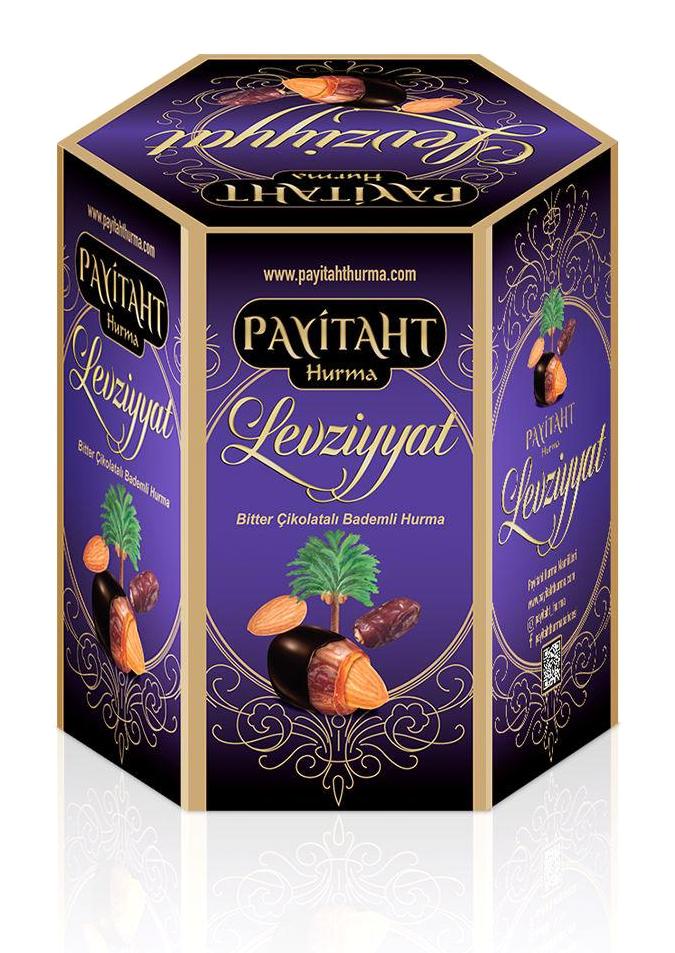 Payitaht Hurma Levziyyat Bitter Çikolata Kaplı Bademli Hurma 250 gr