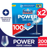 Finish Power Hepsi 1 Arada Tablet Bulaşık Makinesi Deterjanı 2x100 Adet