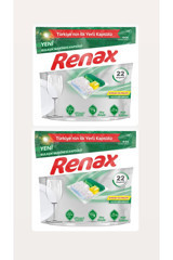 Renax Hepsi 1 Arada Tablet Bulaşık Makinesi Deterjanı 2x22 Adet