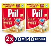 Pril Gold Tablet Bulaşık Makinesi Deterjanı 2x70 Adet