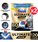 Finish Ultimate Plus Hepsi 1 Arada Tablet Bulaşık Makinesi Deterjanı 2x60 Adet