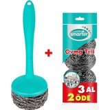 Smarter Saplı Ovma Bulaşık Teli 3'lü