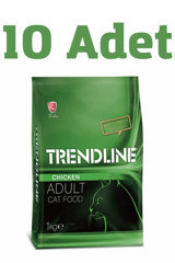 Trendline Tavuklu Yetişkin Kuru Kedi Maması 10x1 kg