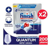 Finish Quantum Hepsi 1 Arada Tablet Bulaşık Makinesi Deterjanı 2x100 Adet