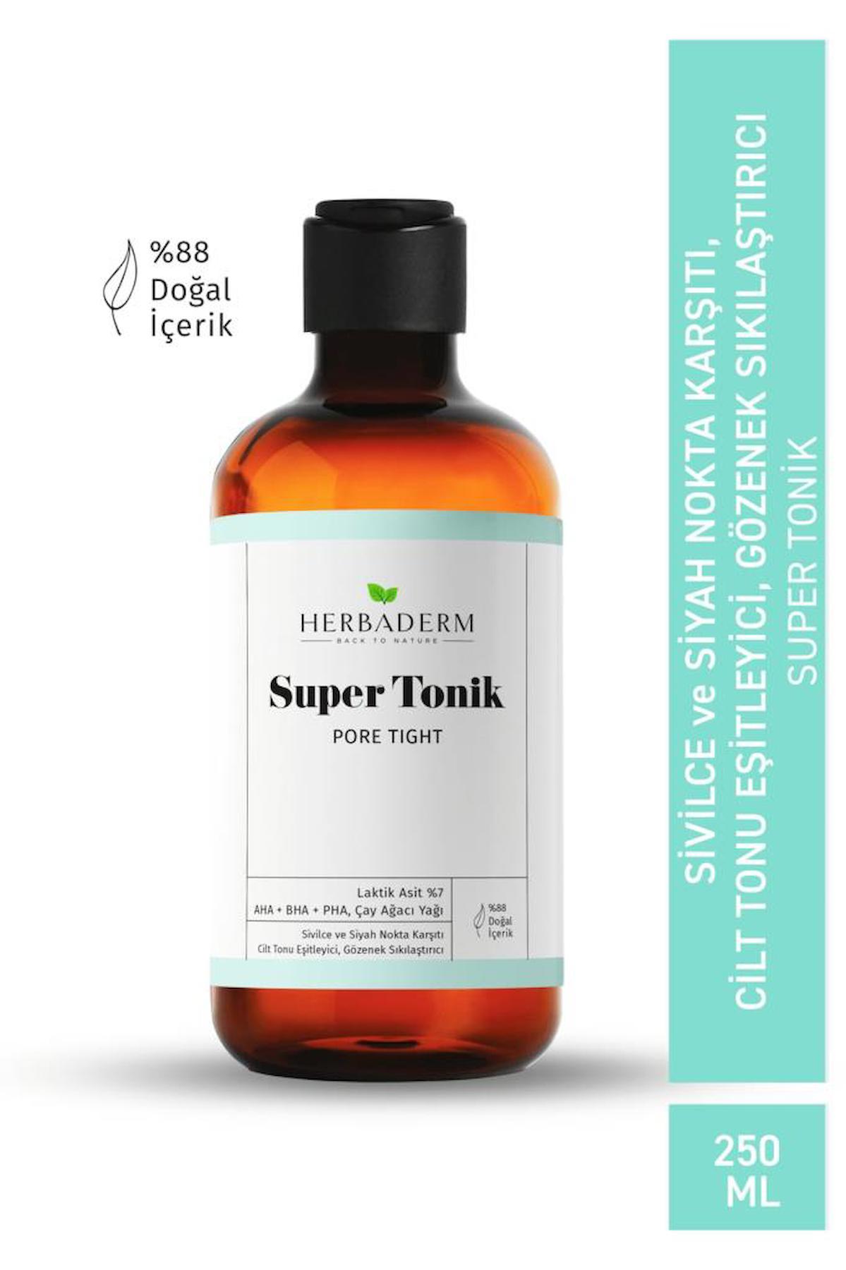 Herbaderm Pore Tight Sivilce Siyah Nokta Karşıtı Super Yüz Toniği 250 ml