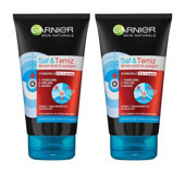 Garnier Saf & Temiz 3'ü 1 Arada Siyah Nokta Karşıtı Kömürlü Yüz Temizleyici Peeling 2x50 ml