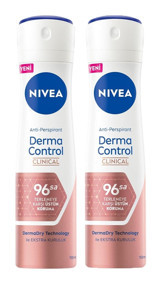 Nivea Women Derma Control Pudrasız Ter Önleyici Antiperspirant Sprey Kadın Deodorant 2x150 ml
