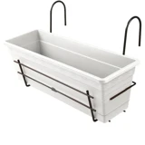 Üçsan Sardunya Ferforje Balkon Saksı Beyaz 8,5lt