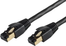 IRENIS 5 Metre CAT8 Kablo F/FTP LSZH Ethernet Network Lan Ağ Kablosu, Siyah