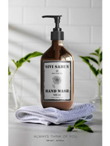 Sıvı Sabunluk Beyaz Çiçek Etiketli 500 ml Amber Plastik Sabunluk