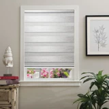 Elegance Hasır Bambu Polyester 100x200 cm Zebra Stor Gri