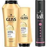 Glıss Ultımate Oıl Elıxır Şampuan 500 Ml + Saç Kremi 360 Ml + Taft Power Kaşmir Saç Spreyi 250 Ml