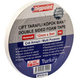 Bigpoint Çift Taraflı Köpük Bant 12 mm x 5 mt