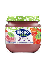 Hero Baby Çilekli Yoğurtlu Laktozsuz Meyveli Kavanoz Maması 120 gr