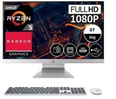 Asus M3700WYAK-AWA023MP09 Dahili Radeon Graphics Ekran Kartlı AMD Ryzen 5 5625U 32 GB Ram DDR4 256 GB SSD 27 inç Full HD Windows 11 Pro All in One Bilgisayar