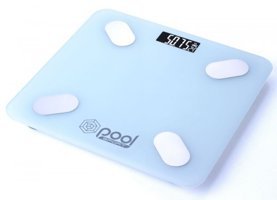 Pool HZ-1101 Yağ Ölçen Vücut Analizi Yapan Kas Ölçen Cam Dijital Tartı Mavi