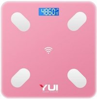 Yui TZC-001 Yağ Ölçen Vücut Analizi Yapan Bluetoothlu Kas Ölçen Cam Dijital Akıllı Tartı Pembe
