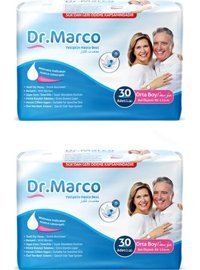 Dr Marco Dr. Marco Yetişkin Hasta Bezi M Orta Boy 85 - 125 cm 2 Paket 60 Adet - Beyaz