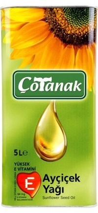 Çotanak Teneke Ayçiçek Yağı 5 lt