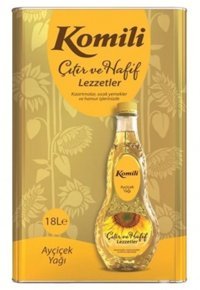 Komili Çıtır ve Hafif Lezzetler Teneke Ayçiçek Yağı 18 lt