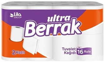 Berrak Ultra 2 Katlı 16'lı Rulo Tuvalet Kağıdı