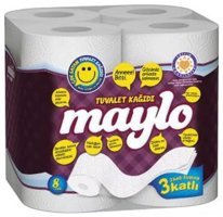 Maylo 3 Katlı 8'li Rulo Tuvalet Kağıdı