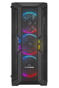 Rampage Reaction RGB Mesh 6 Fanlı Siyah Dikey Kullanım ATX Oyuncu Bilgisayar Kasası