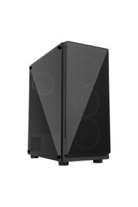 Gameforce Glass Large RGB Mesh Sıvı Soğutmalı 6 Fanlı Siyah Dikey Kullanım Mid Tower Oyuncu Bilgisayar Kasası