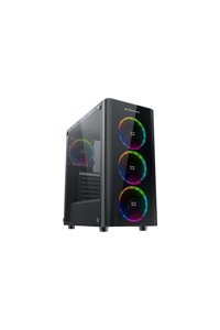 Xigmatek EN45235 Diamond RGB Mesh Sıvı Soğutmalı 3 Fanlı Siyah Dikey Kullanım Mid Tower Oyuncu Bilgisayar Kasası