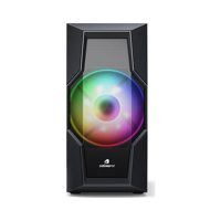 GameBooster GB-G2057B RGB Mesh Sıvı Soğutmalı 2 Fanlı Siyah Dikey Kullanım Mid Tower Oyuncu Bilgisayar Kasası