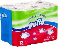 Pufla 2 Katlı 12'li Rulo Tuvalet Kağıdı