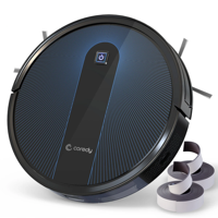 Coredy R650 Moplu Çift Fırçalı Hepa Filtreli 1600 Pa Siyah Robot Süpürge ve Paspas