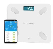 Polosmart PSC01 Yağ Ölçen Vücut Analizi Yapan Bluetoothlu Kas Ölçen Cam Dijital Akıllı Tartı Beyaz