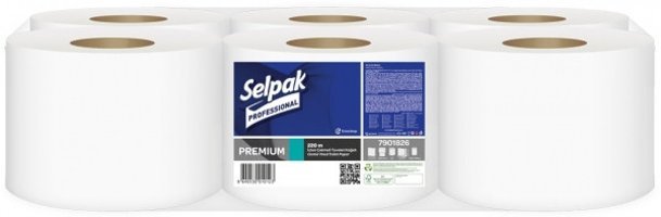 Selpak Professional Premium 2 Katlı İçten Çekmeli 6'lı Rulo Tuvalet Kağıdı
