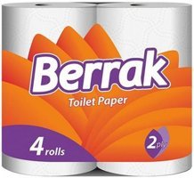 Berrak 2 Katlı 4'lü Rulo Tuvalet Kağıdı