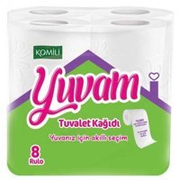Komili Yuvam 2 Katlı 8'li Rulo Tuvalet Kağıdı