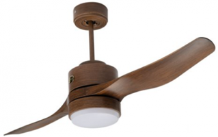 Alsanfan DC4-P5DW132 Işıklı Kumandalı Ahşap 2 Kanatlı Kahverengi Tavan Vantilatörü