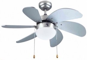 Vanti KCF282 Işıklı Metal 6 Kanatlı Gümüş Tavan Vantilatörü