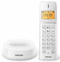Philips D140 50 Kayıt 1 Ahize Telsiz Telefon Beyaz