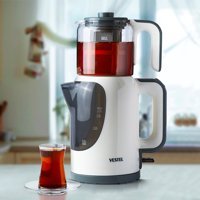 Vestel Sefa 1000 B Cam Demlikli 2200 W Plastik Gövdeli Beyaz Çay Makinesi