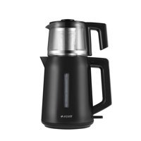 Arçelik K 3281 C Cam Demlikli 1650 W Plastik Gövdeli Siyah Vintage Çay Makinesi