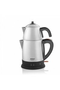 Arzum AR3051-INX Çelik Demlikli 1800 W Çelik Gövdeli İnox Çay Makinesi