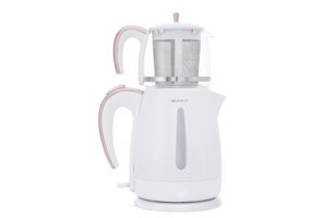 Sunny SN5CKM15 Harmoni Cam Demlikli 1300 W Plastik Gövdeli Beyaz Retro Çay Makinesi