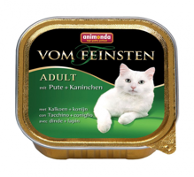 Animonda Vom Feinsten Hindili Tavşanlı Yetişkin Yaş Kedi Maması 100 gr