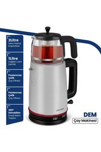 Goldmaster BY5315 Cam Demlikli 2200 W Çelik Gövdeli İnox Vintage Çay Makinesi